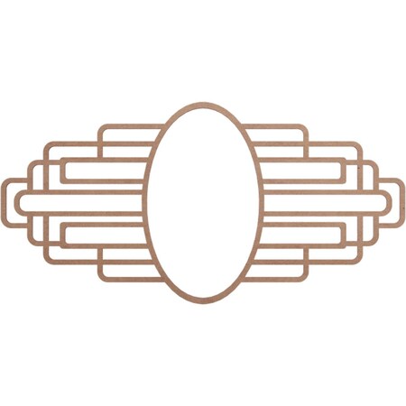 Ekena Millwork Wood Fretwork Pierced Medallion, 26"W x 13"H x 7 1/8"IW x 12 3/8"IH x 3/8"T, Wood (Paint Grade) CMWP26X13X0375EBMF